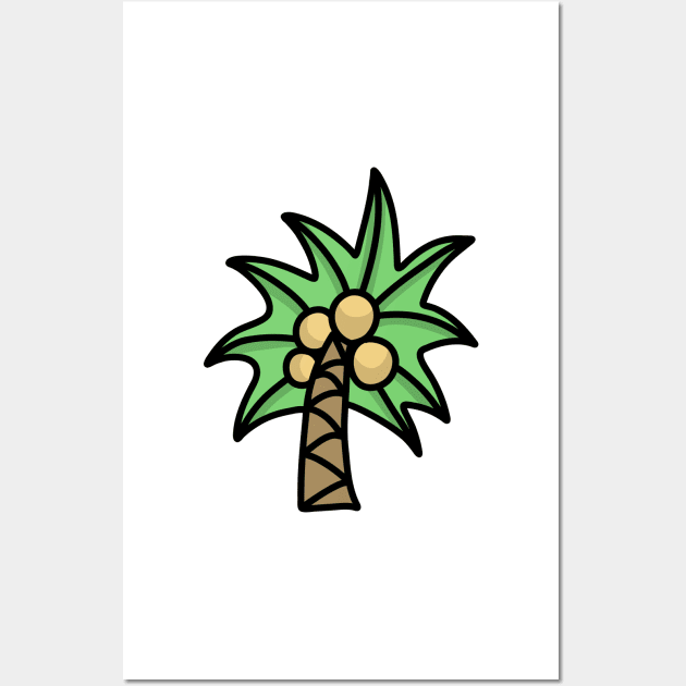 Cute coconut tree Wall Art by PanyaCreative